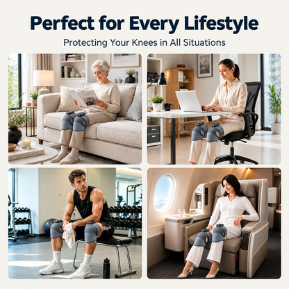 Cordless Knee Massager with Heat Vibration